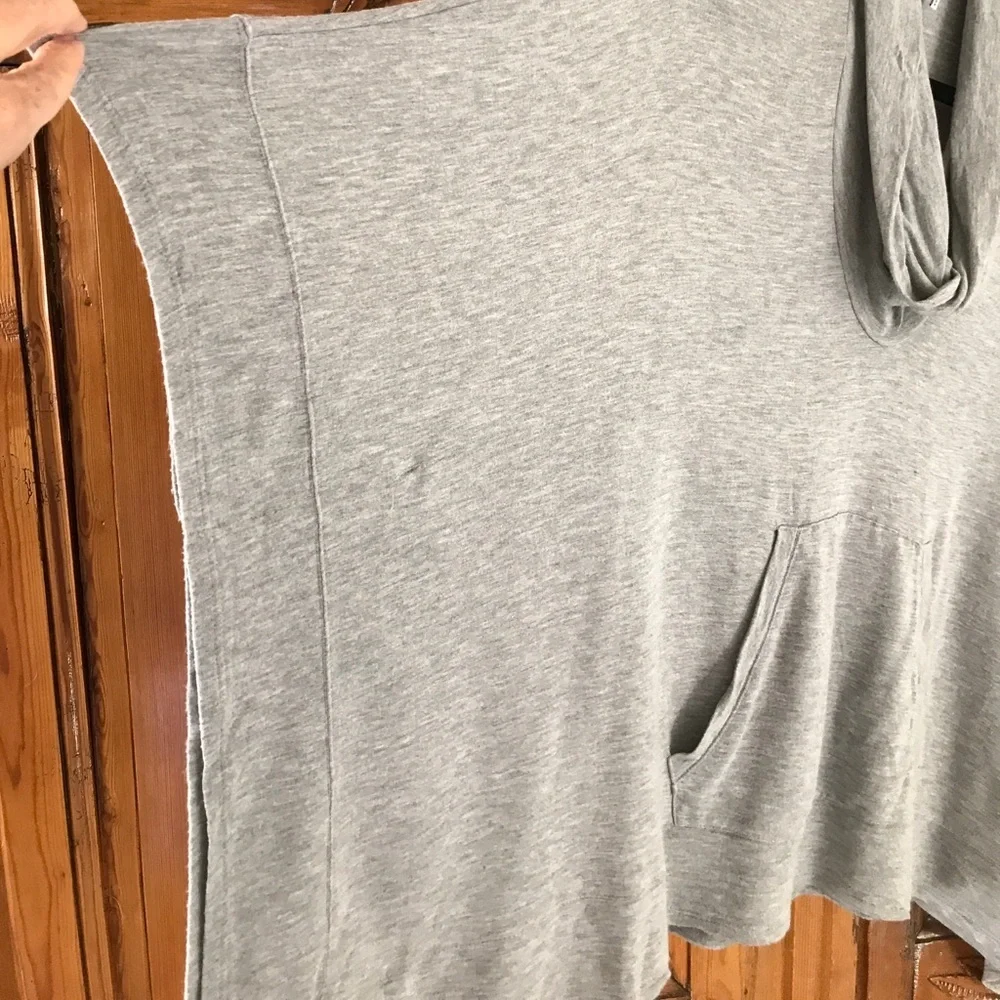 Splendid Cowl Neck Kangaroo Pocket Poncho